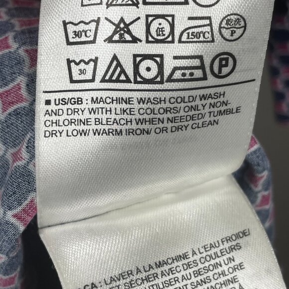 NEW Banana Republic Dress Womens Small blue purple geometric sheath preppy - Picture 7 of 10